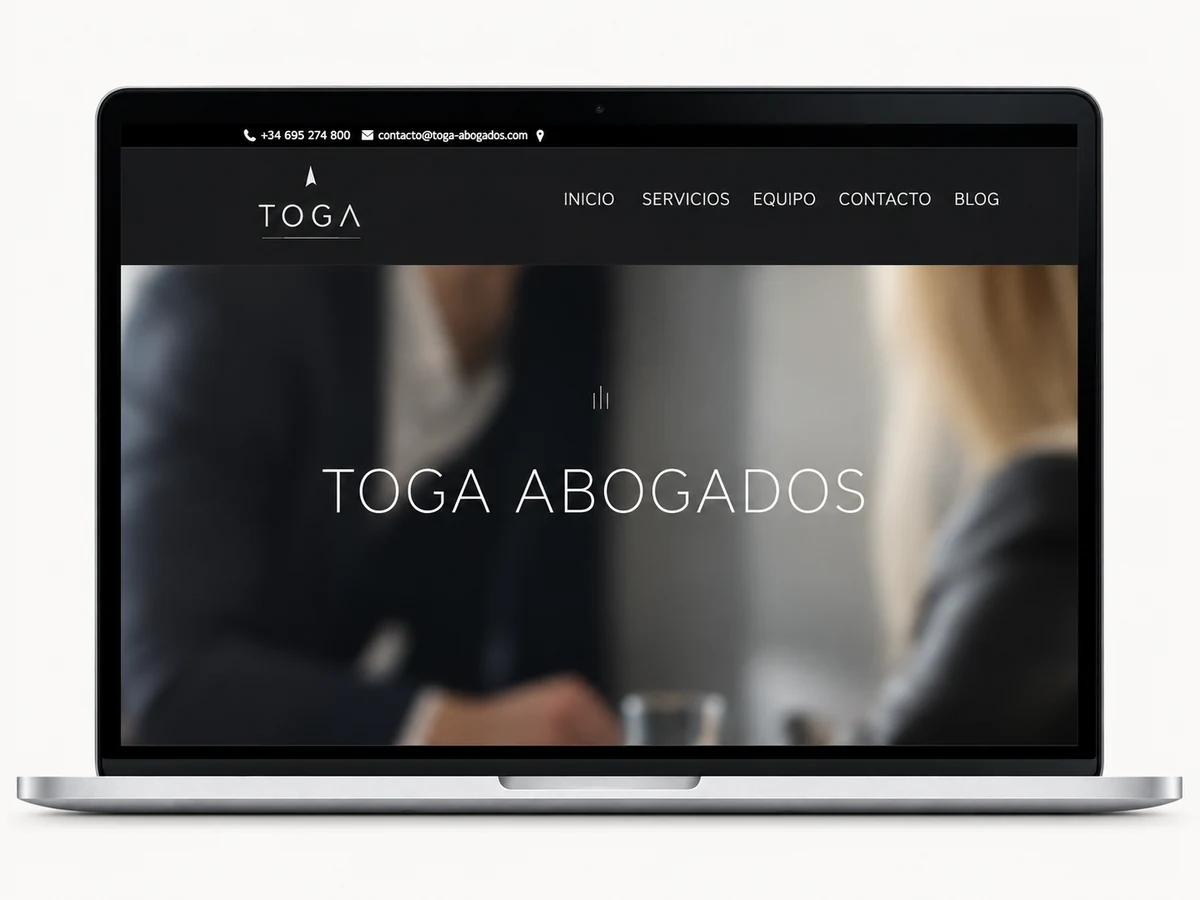 Página web de Toga Abogados
